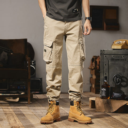 Herren Robuste Utility-Cargo-Hose mit Mehrfachtaschen, verstärkten Kniepaneelen und geradem Bein Nord Taschen