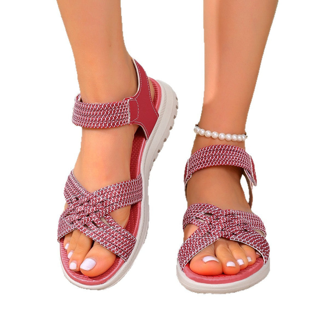 Damen Freizeit-Sandalen mit Fußbett und breiten Riemen