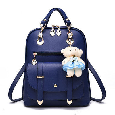 Damen Rucksackhandtasche mit verspieltem Teddy-Anhänger Nord Taschen