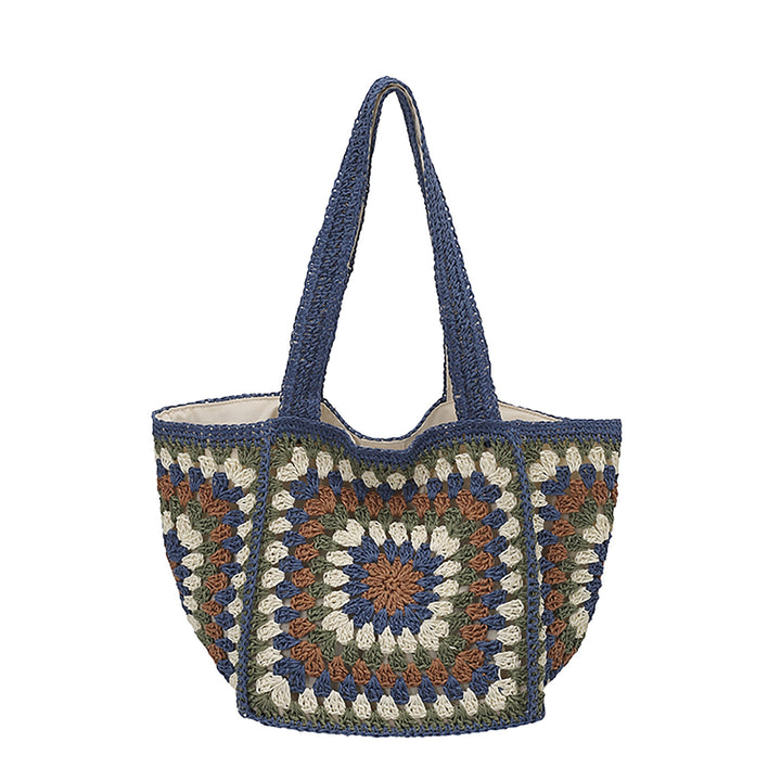 Damen gehäkelte Strandtasche mit einem einzigartigen geometrischen Muster Nord Taschen