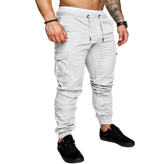 Herren Tapered Cargo-Jogger mit elastischem Bund, Kordelzug und Beuteltaschen Nord Taschen