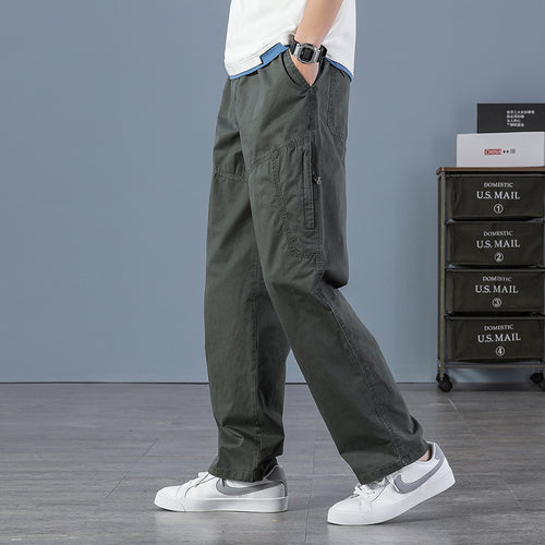 Herren Weite Utility-Cargohose mit geradem Bein, Mehrfachtaschen & lockerer Passform Nord Taschen