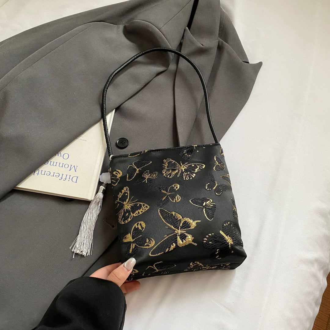 Damen Umhängetasche mit buntem Schmetterlingsdesign Nord Taschen