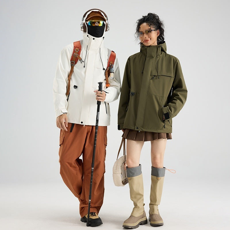 Herren Wasserdichte und atmungsaktive Ski‑ und Snowboardjacke mit Kapuze, Multi‑Taschen & Thermoversiegelung Nord Taschen