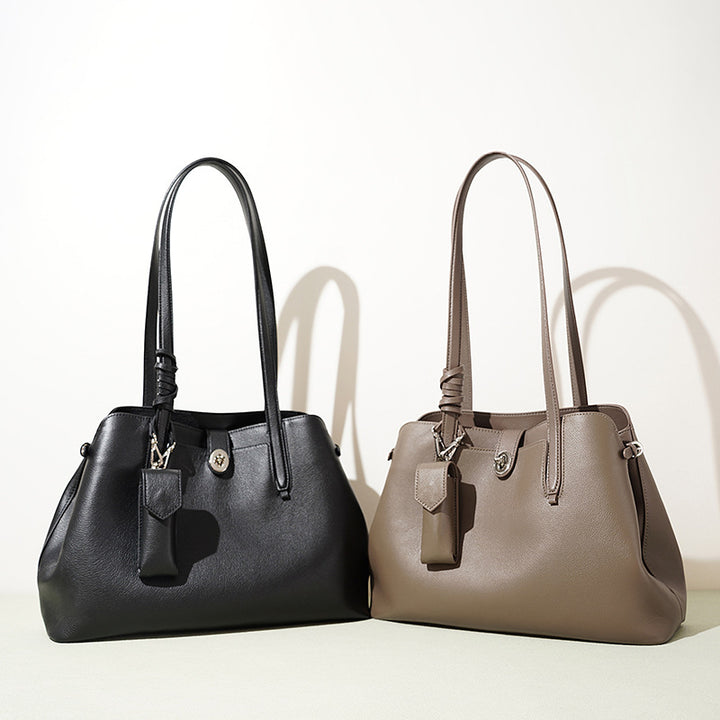 Damen stilvolle Handtasche mit strukturiertem Design und abnehmbarer Anhängertasche Nord Taschen