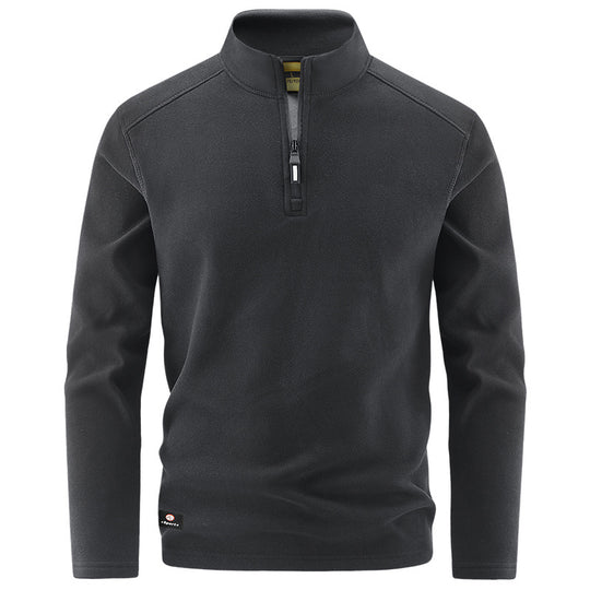 Herren Thermo‑Fleecepullover mit kurzem Reißverschluss und Stehkragen Nord Taschen