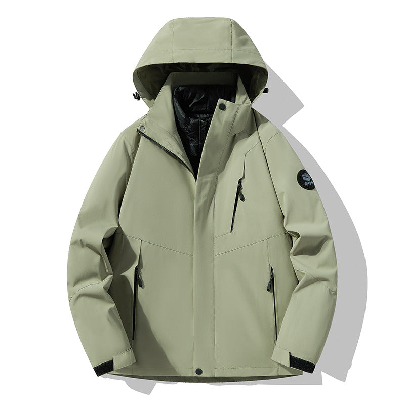 Herren Dreifach kombinierbare Funktionsjacke mit abnehmbarer Steppweste Nord Taschen