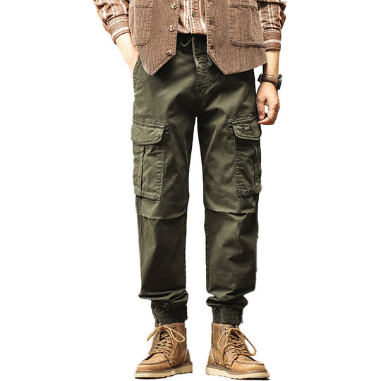 Herren Cargo-Jogginghose im Utility-Look mit Tunnelzugbund und Reißverschluss-Knöcheln Nord Taschen