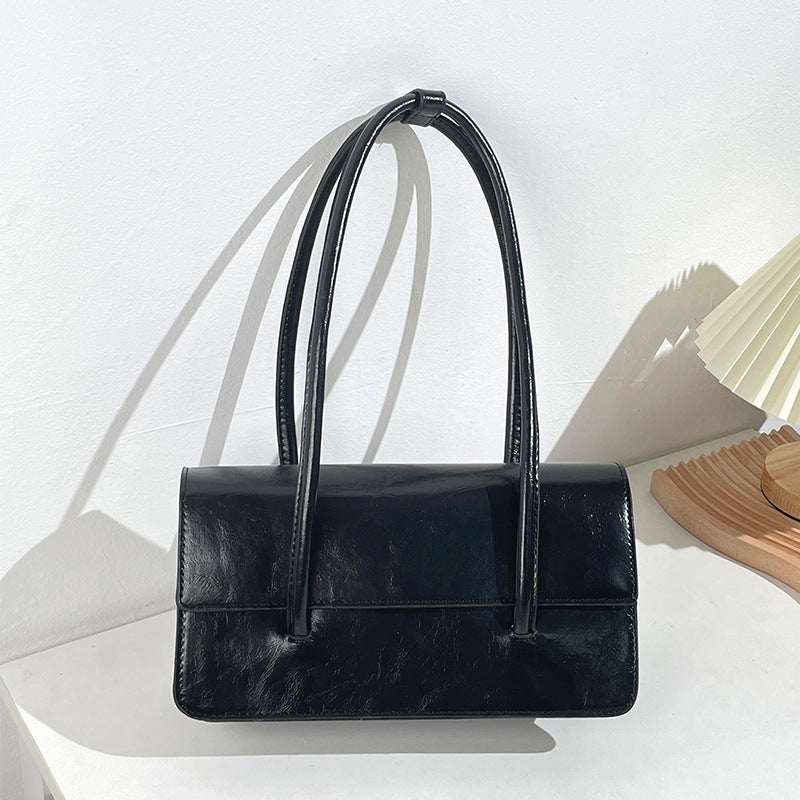 Damen Henkeltasche mit strukturiertem Kunstleder und elegantem Klappenverschluss Nord Taschen