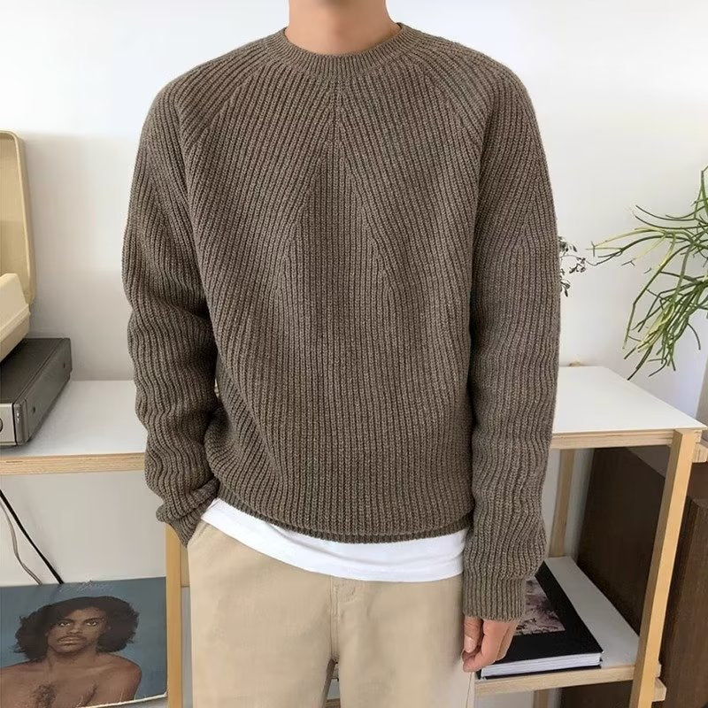 Herren Grobstrickpullover mit Rippstruktur Nord Taschen