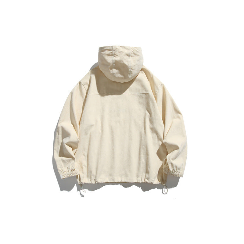 Unisex Oversize Kapuzen-Anorak mit Halbzip, Tunnelzug und Reißverschlusstaschen Nord Taschen