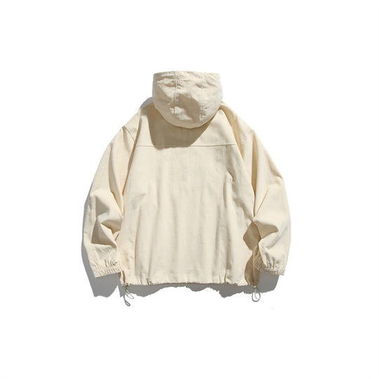 Unisex Oversize Kapuzen-Anorak mit Halbzip, Tunnelzug und Reißverschlusstaschen Nord Taschen