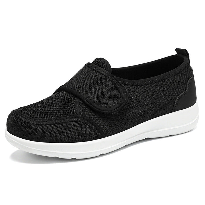 Damen Atmungsaktive Slip-On Freizeitschuhe mit verstellbarem Klettverschluss