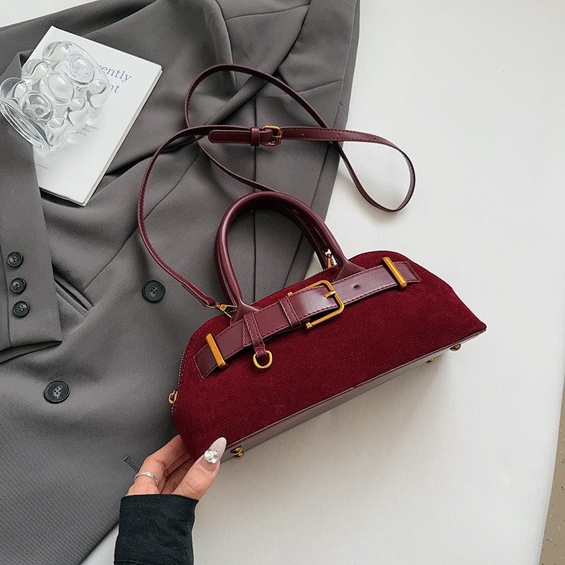 Damen elegante Satchel-Tasche mit kontrastierenden Riemen Nord Taschen