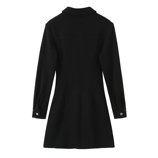 Damen Hemdblusenkleid mit Zierknopfleiste, Brusttaschen und Taillenraffung Nord Taschen