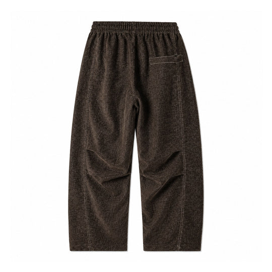 Damen Locker geschnittene Cropped-Hose mit hohem elastischem Bund und Kordelzug aus strukturierter Leinenmischung Nord Taschen