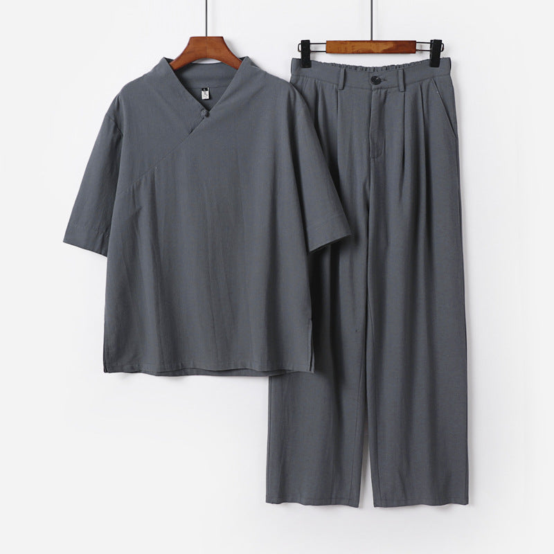 Unisex Locker sitzendes Lounge-Set im Kimono-Stil mit halblangem Arm und elastischer Bundhose Nord Taschen