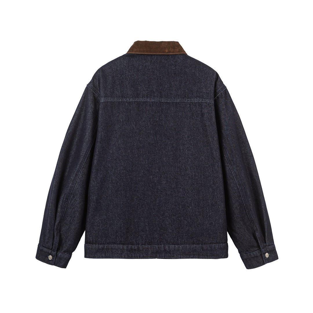 Unisex Boxy-Jeansblouson mit Velourskragen und markanten Karabinerverschlüssen Nord Taschen