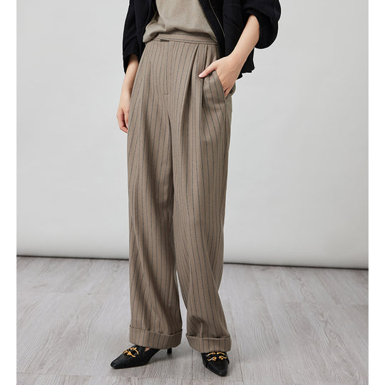 Damen Oversize Wollmantel im Clean‑Cut‑Design mit Reverskragen und verdeckter Knopfleiste Nord Taschen