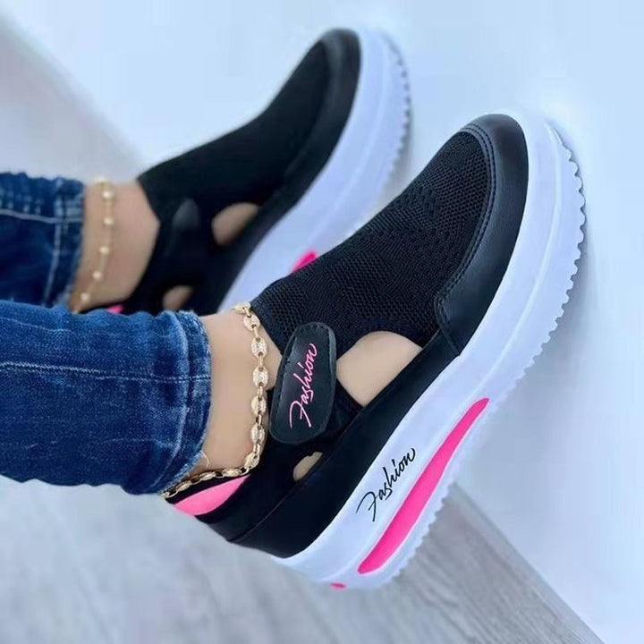 Damen  atmungsaktive Plateausneaker mit Klettverschluss und integrierter Luftdämpfung Nord Taschen