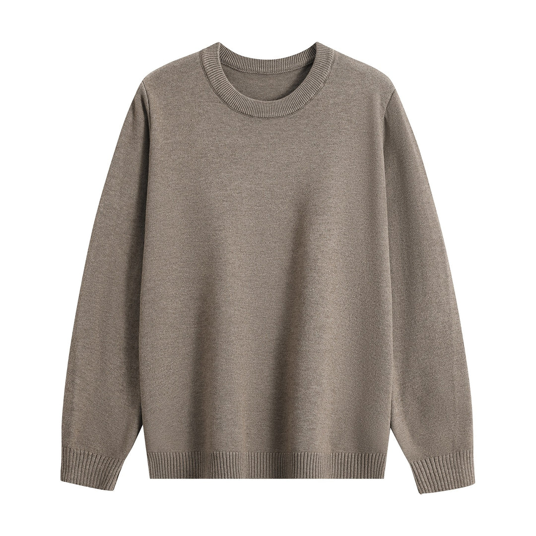 Unisex Oversize Rundhals-Pullover aus schwerer Baumwollmischung mit gerippten Bündchen Nord Taschen