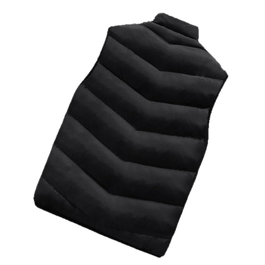 Herren Gepolsterte Ärmellose Thermoweste im urbanen Puffer-Look mit Stehkragen und Reißverschlusstaschen Nord Taschen