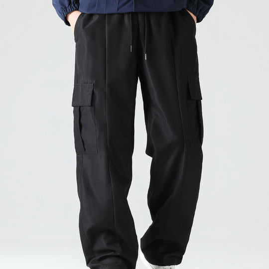 Herren Tapered Cargo-Jogginghose mit flachem Tunnelzug, Mehrfachtaschen & schmalem Knöchelsaum Nord Taschen