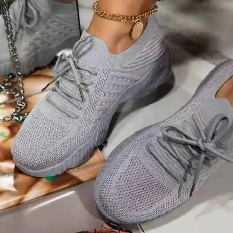 Damen  leichte Strick-Sneaker mit sockenähnlichem Obermaterial, gepolsterter Komfortsohle und flexibler Profil-Laufsohle Nord Taschen