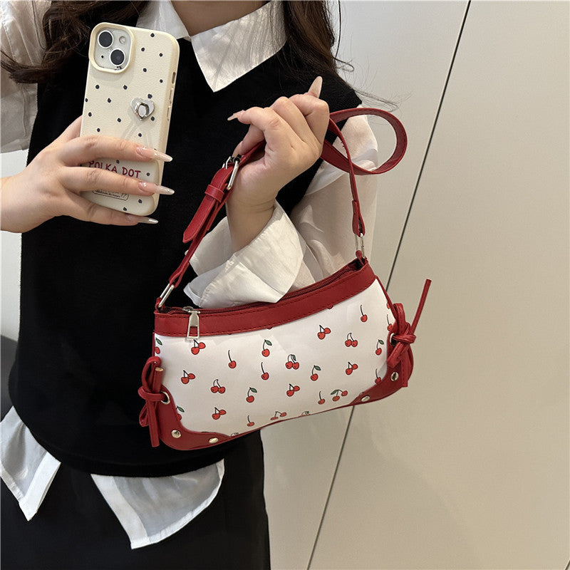 Damen verspielte Clutch-Tasche mit Kirschmotiv Nord Taschen