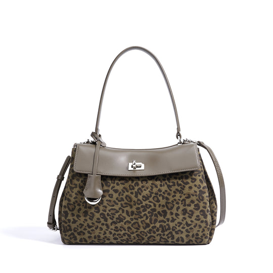 Damen Handtasche mit stilvollem Leopardenmuster und abnehmbarem Schulterriemen Nord Taschen