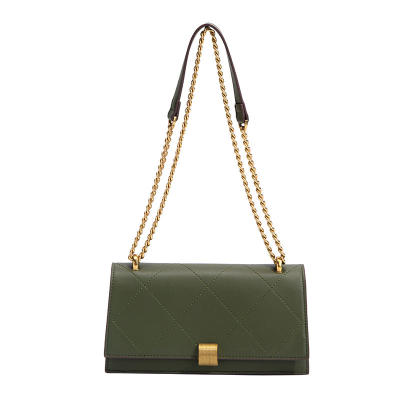 Damen Umhängetasche mit luxuriöser Steppung und goldfarbener Kette Nord Taschen
