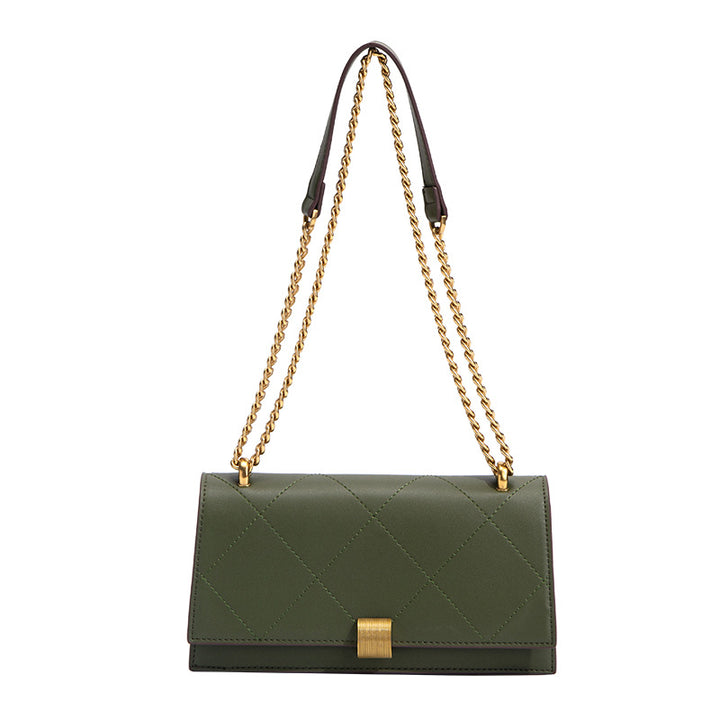 Damen Umhängetasche mit luxuriöser Steppung und goldfarbener Kette Nord Taschen