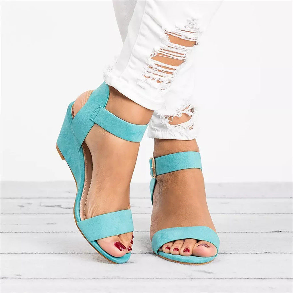 Damen Wedge-Sandalen mit verstellbaren Riemen und rutschfester Sohle
