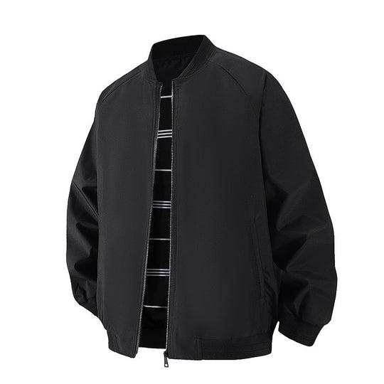 Herren Leichte Windbreaker-Bomberjacke mit Raglanärmeln, elastischen Bündchen und Zwei-Wege-Reißverschluss Nord Taschen