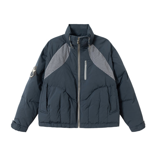Herren Kurz geschnittener wattierter Winterblouson mit hohem Stehkragen Nord Taschen