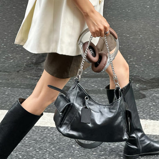 Damen Hobo Tasche mit innovativen Steppdetails und abnehmbarem Etui Nord Taschen