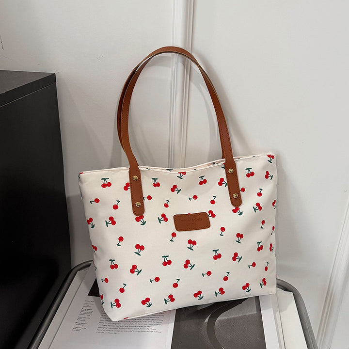 Damen Baumwolltragetasche mit fruchtigem Kirschdesign Nord Taschen