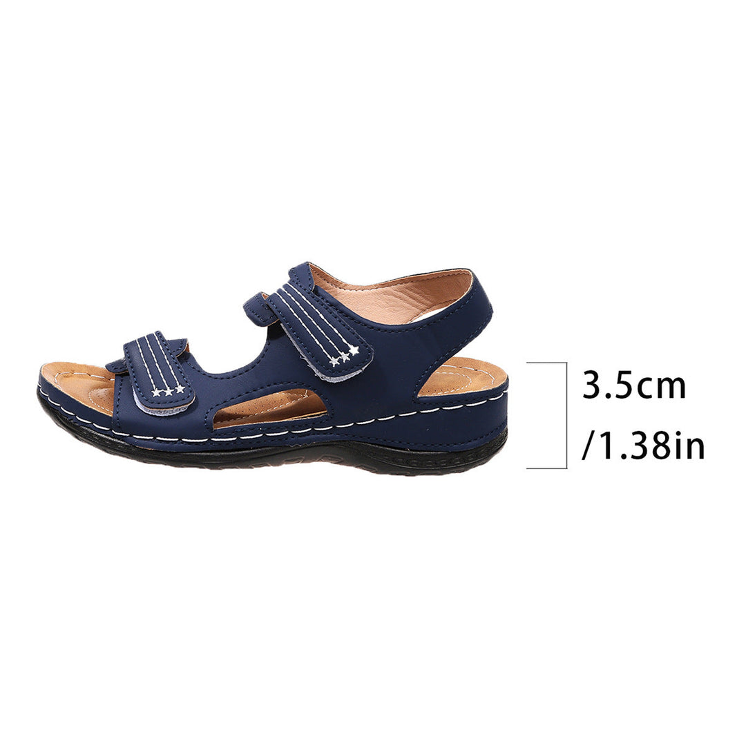 Damen bequeme Sandalen mit verstellbaren Klettverschlüssen und komfortablem Fußbett