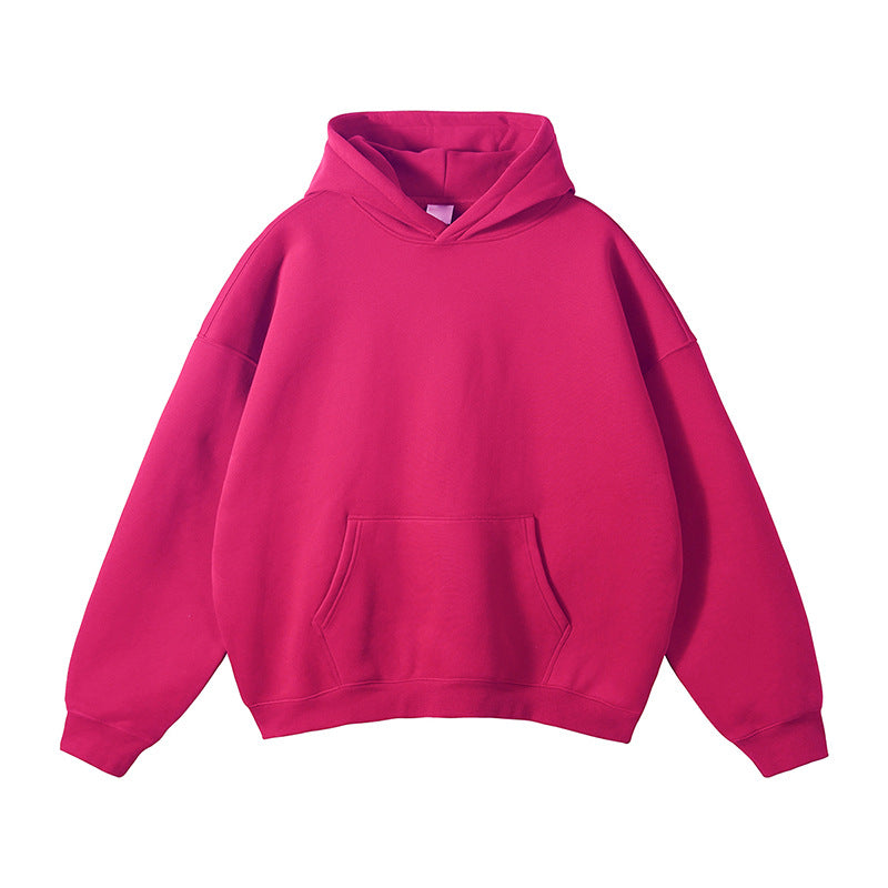 Unisex Schlichter Oversize-Kapuzenpullover mit Soft-Fleece-Innenseite und tiefer Raglannaht Nord Taschen