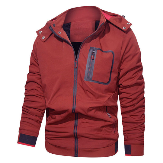 Herren Softshell-Hoodiejacke mit wasserdichten Reißverschlusstaschen und fleecegefüttertem Kragen Nord Taschen