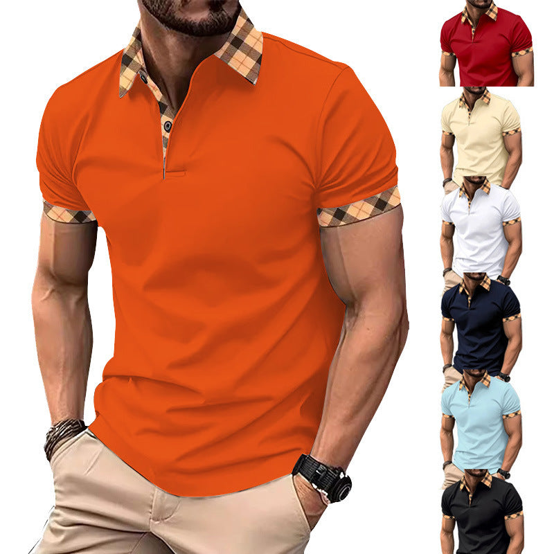 Herren Polohemd mit modernem Karokragen und feuchtigkeitsregulierender Technologie