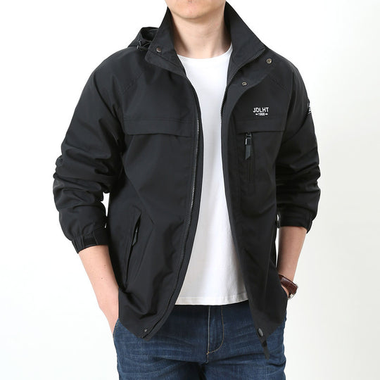 Herren Leichte Softshell-Hoodiejacke mit Kapuze, wasserabweisender Shell und Multifunktions-Taschen Nord Taschen