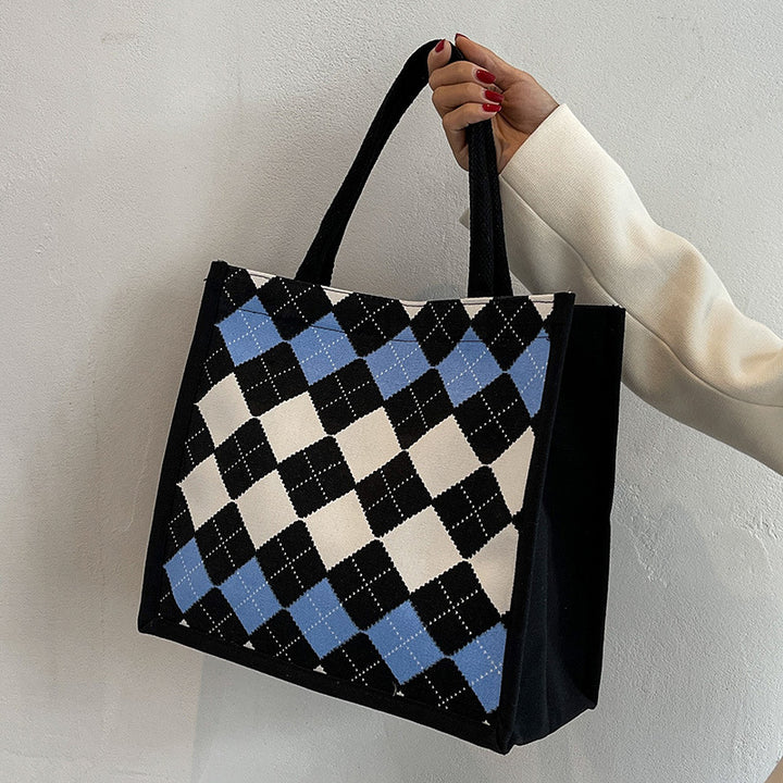 Damen große Tragetasche mit eleganten Karomuster Nord Taschen
