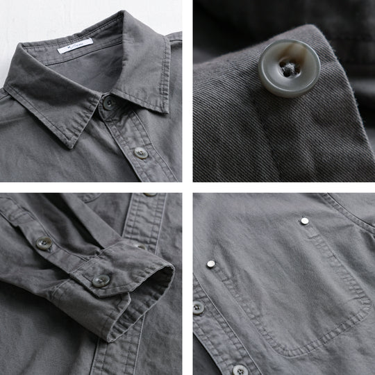 Herren Relaxed-Fit Baumwoll-Overshirt-Jacke mit Doppelbrusttaschen und Kentkragen Nord Taschen