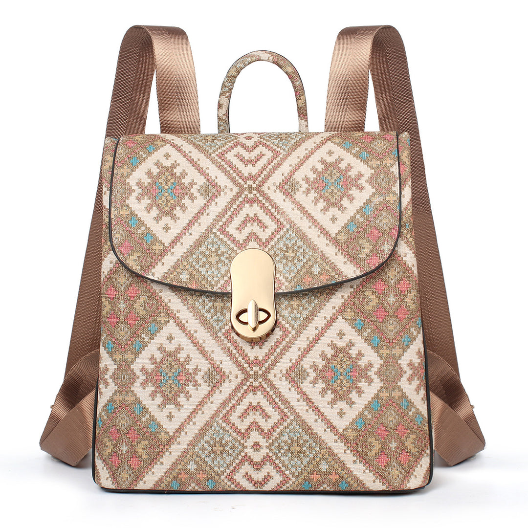 Damen Rucksackhandtasche im traditionellen Musterdesign Nord Taschen