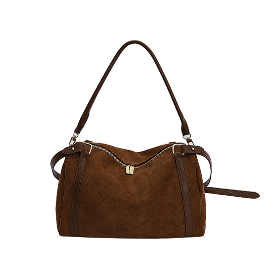 Damen weiche Wildleder-Handtasche mit abnehmbarem Schulterriemen Nord Taschen