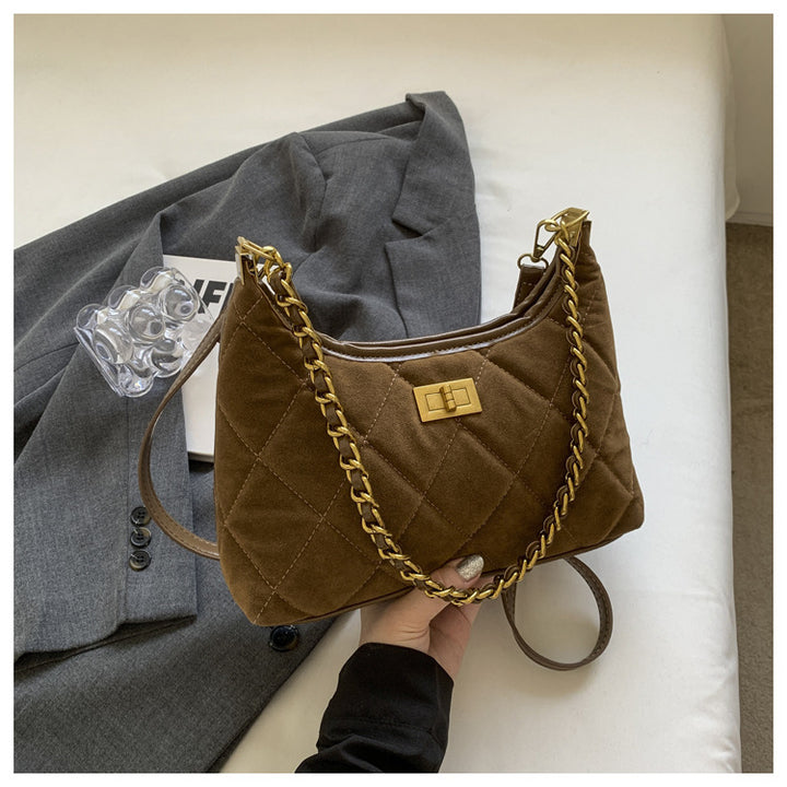 Damen elegante Schultertasche mit trendigem Steppmuster Nord Taschen