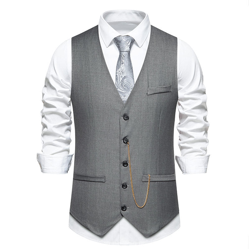 Herren elegante Anzugweste im klassischen Design mit modernen Akzenten