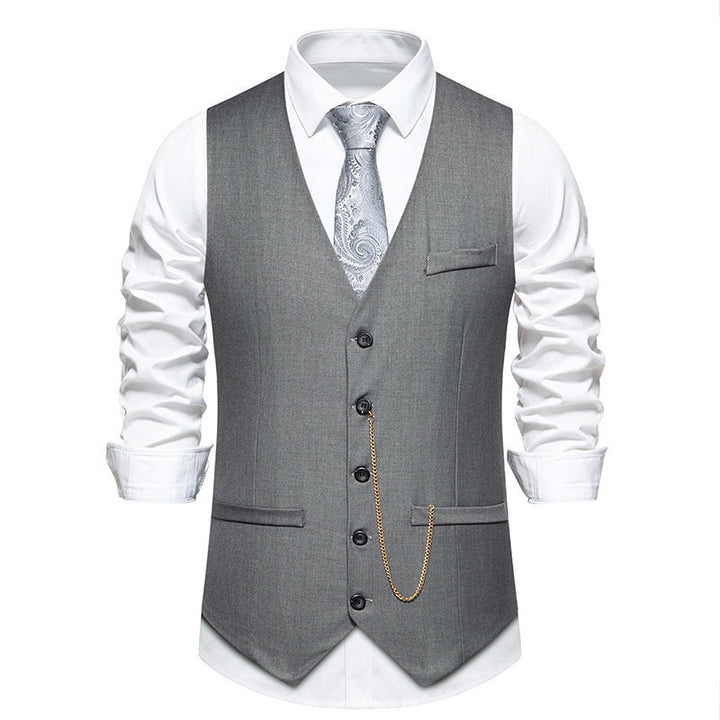 Herren elegante Anzugweste im klassischen Design mit modernen Akzenten