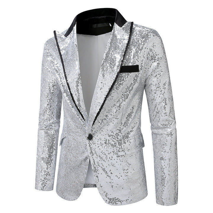 Herren Glitzernder Smokingblazer aus hochwertigem Satin